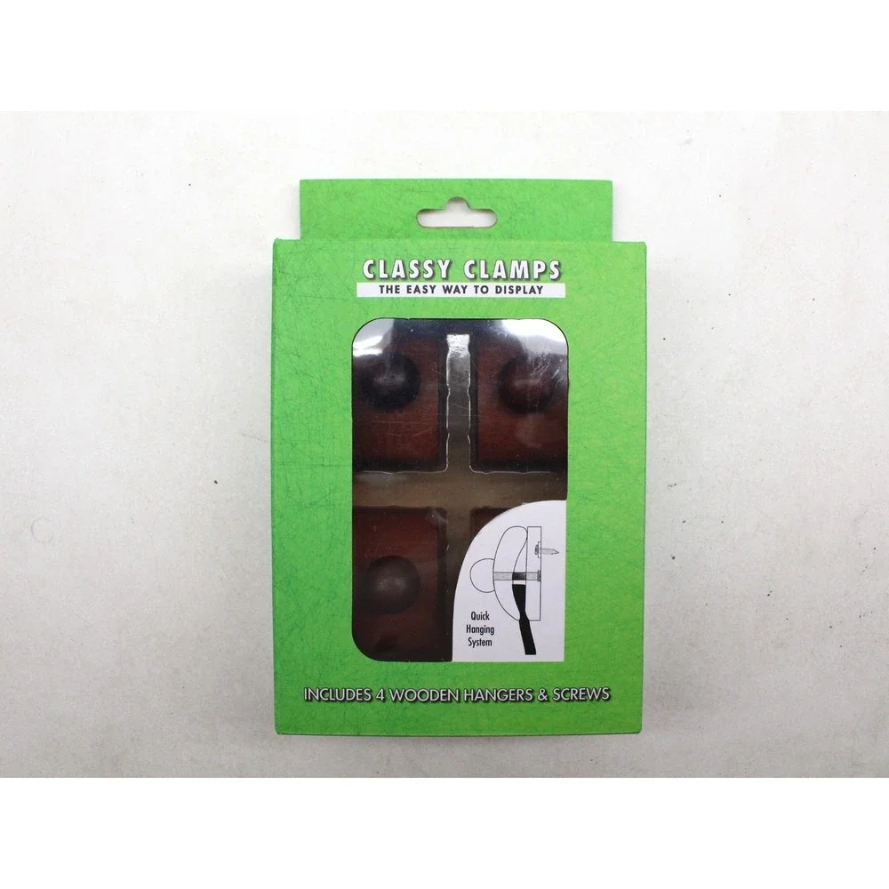 Precision Quilting Tools Classy‎ Clamps Wooden Quilt Wall Hangers Small, Dark